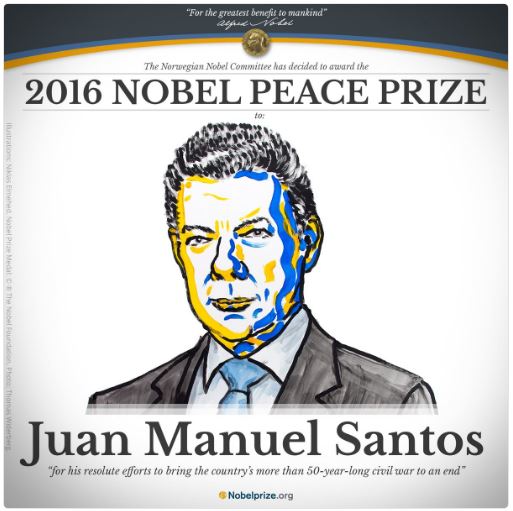 Juan Manuel Santos, nuevo Nobel de Paz nobel