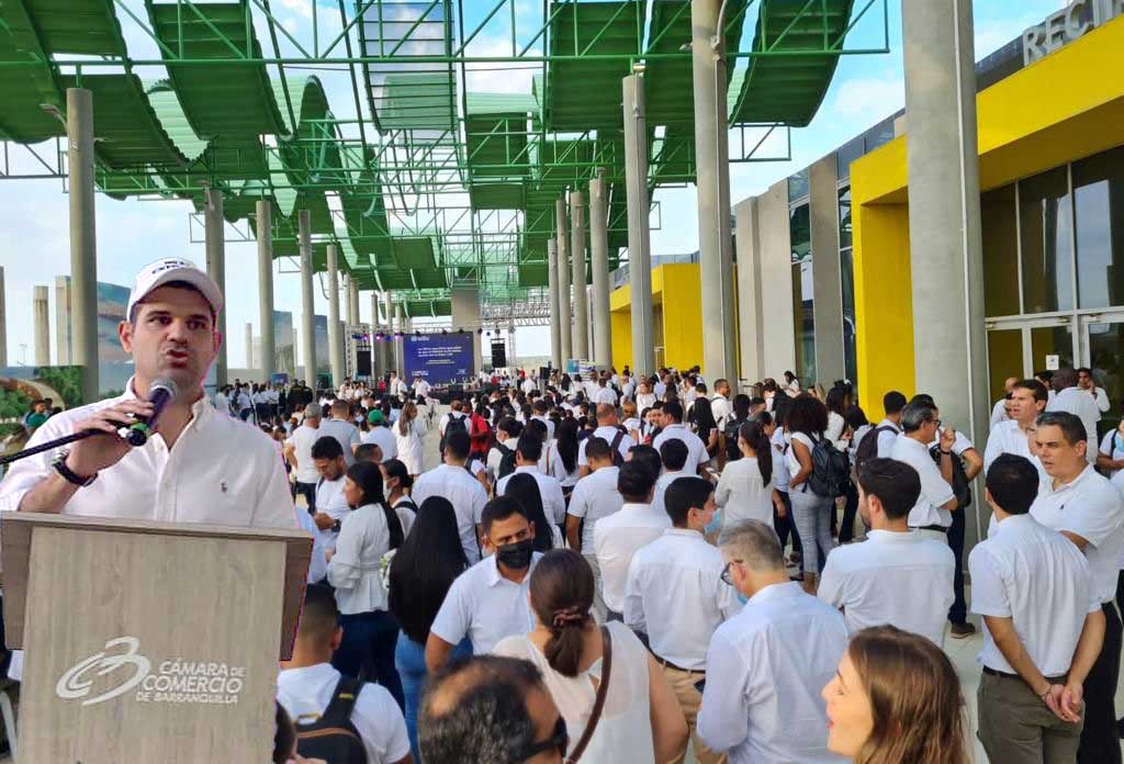 Empresarios encabezan gran convocatoria que rechazó la extorsión y la inseguridad concotaria contra la extorsión en Barranquilla